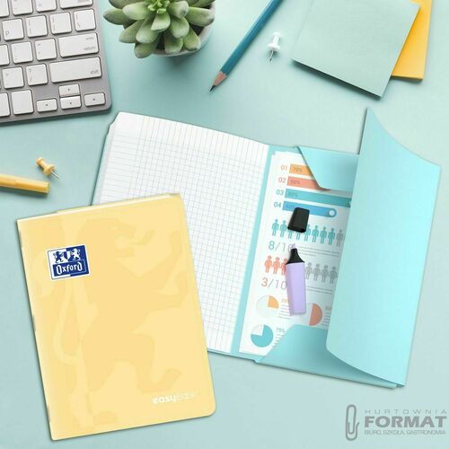 Zeszyt A4 60k w kratkę Oxford PP easybook pastel 10