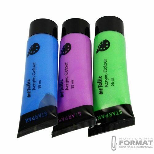 Farba akrylowa Starpak 8kolx 25ml, metalik kolor: mix 25ml (484980) 5