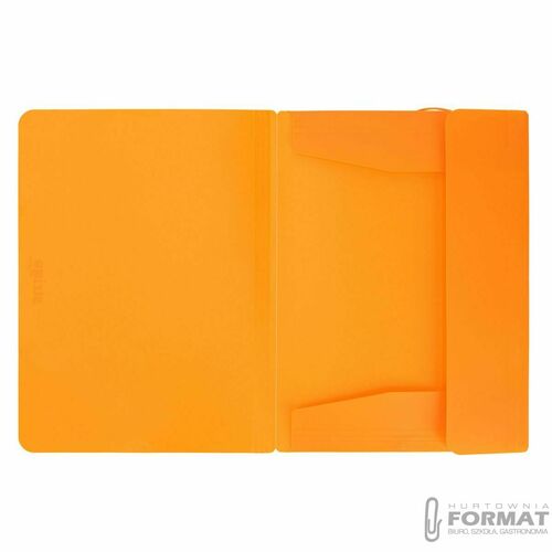 Teczka plastikowa na gumkę z gumką Neon pomarańczowa A4 pomarańczowy Strigo (SF095) 4