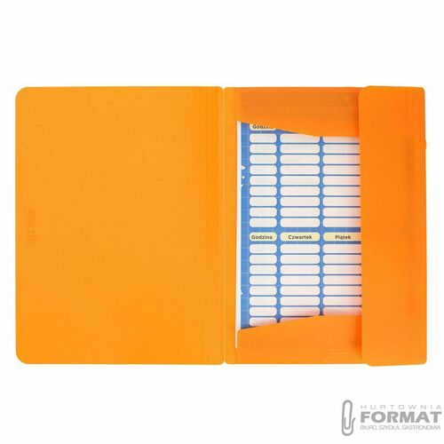 Teczka plastikowa na gumkę z gumką Neon pomarańczowa A4 pomarańczowy Strigo (SF095) 6