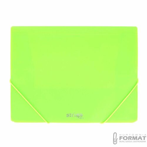 Teczka plastikowa na gumkę z gumką Neon zielona A4 zielony Strigo (SF096) 2