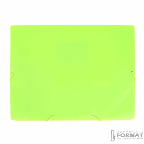 Teczka plastikowa na gumkę z gumką Neon zielona A4 zielony Strigo (SF096) 3