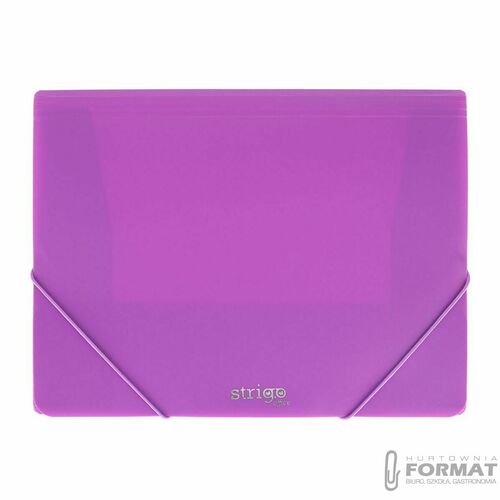 Teczka plastikowa na gumkę z gumką Neon fioletowa A4 fioletowy Strigo (SF098) 2