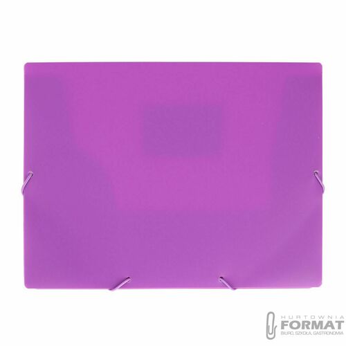 Teczka plastikowa na gumkę z gumką Neon fioletowa A4 fioletowy Strigo (SF098) 3