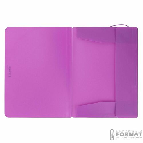 Teczka plastikowa na gumkę z gumką Neon fioletowa A4 fioletowy Strigo (SF098) 4