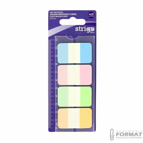 Zakładki indeksujące Strigo pastelowe 45x25mmx8 bloczki 5905658810214 100k [mm:] 45x25 (SSN018) 2