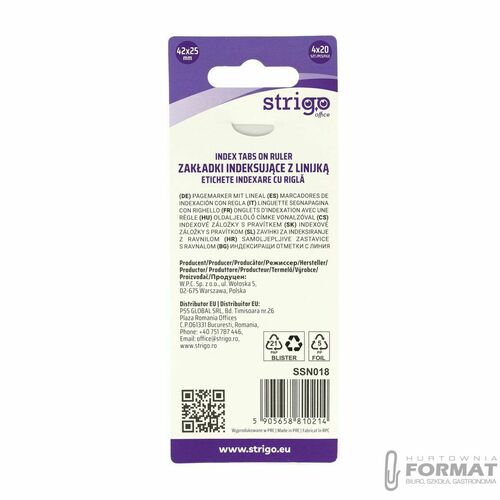 Zakładki indeksujące Strigo pastelowe 45x25mmx8 bloczki 5905658810214 100k [mm:] 45x25 (SSN018) 3