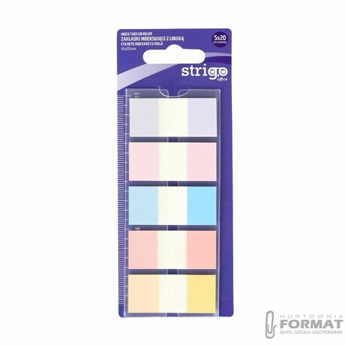 Zakładki indeksujące Strigo 45x25mmx5 bloczki 59056588102221 (SSN019) 2