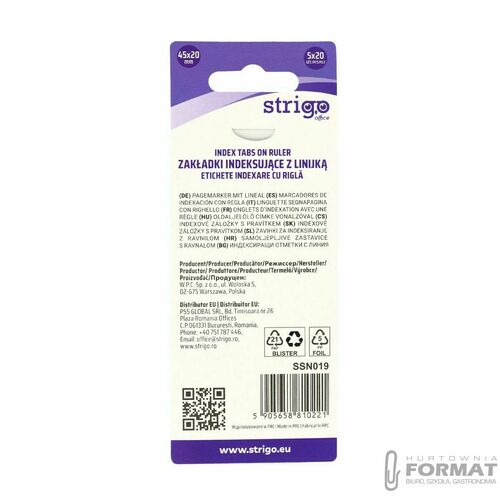 Zakładki indeksujące Strigo 45x25mmx5 bloczki 59056588102221 (SSN019) 3