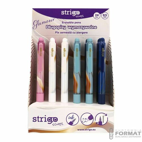Długopis wymazywalny Strigo Glamur automtyczny 5905658811037 niebieski 0,5mm (SSC404) 2