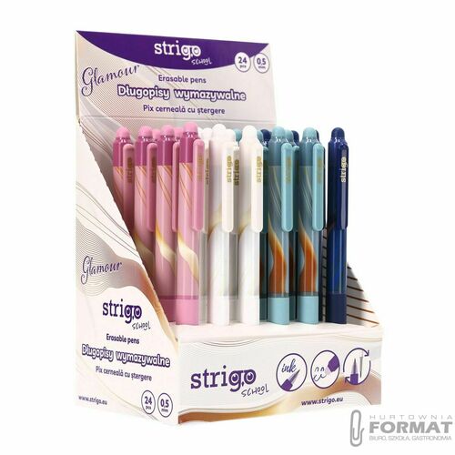 Długopis wymazywalny Strigo Glamur automtyczny 5905658811037 niebieski 0,5mm (SSC404) 3