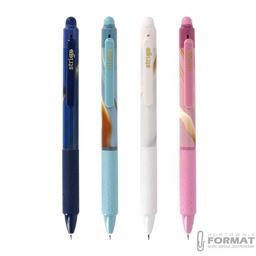 Długopis wymazywalny Strigo Glamur automtyczny 5905658811037 niebieski 0,5mm (SSC404) 4