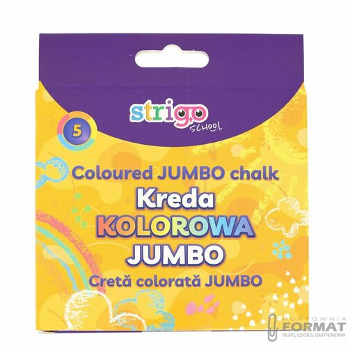 Kreda chodnikowa Strigo JUMBO 5 kolorów mix (SSC411) 5 sztuk 2