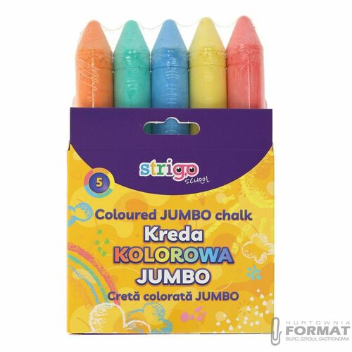 Kreda chodnikowa Strigo JUMBO 5 kolorów mix (SSC411) 5 sztuk 4