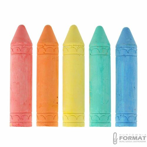 Kreda chodnikowa Strigo JUMBO 5 kolorów mix (SSC411) 5 sztuk 6