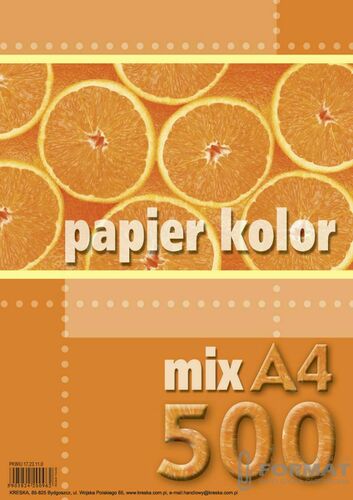 Papier ksero Kreska A4 80g mix 5 kolorów 500kartek 2