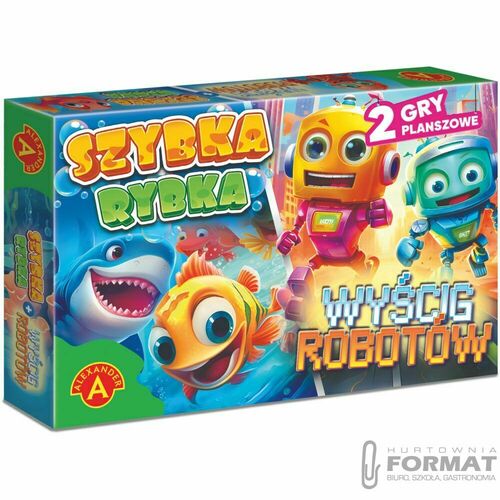 RODZINNA GRA PLANSZOWA - SZYBKA RYBKA + WYŚCIG ROB 2