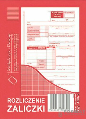 MIP ROZLICZENIE ZALICZKI 409-5 2