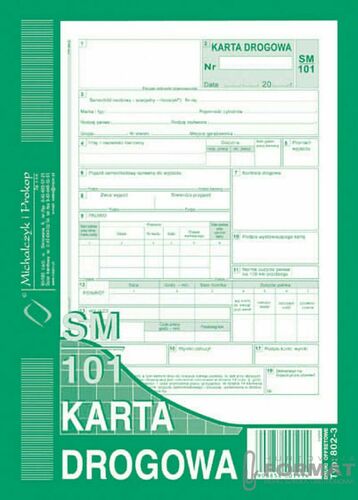 KARTA DROGOWA MIP A5 SM101 802-3 3