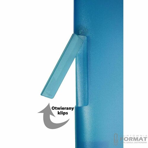 SKOROSZYT A4 KLIP TRANSPARENTNY NIEBIESKI 226706 2