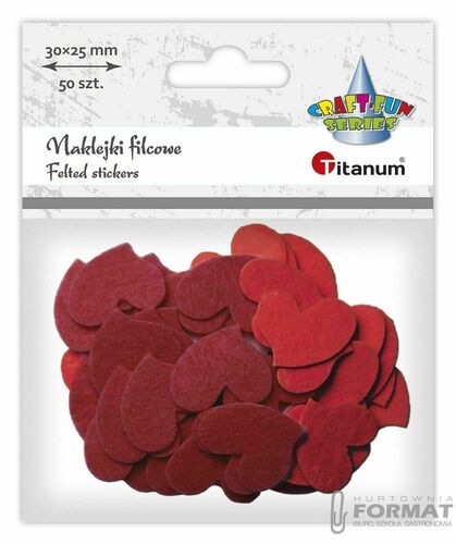 Naklejka (nalepka) Titanum Craft-Fun Series serca (16060) 2