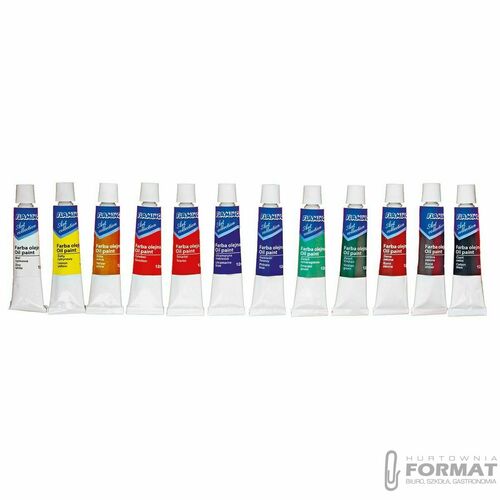Farba olejna Flamingo Line kolor: mix 12ml 12 kolor. 2