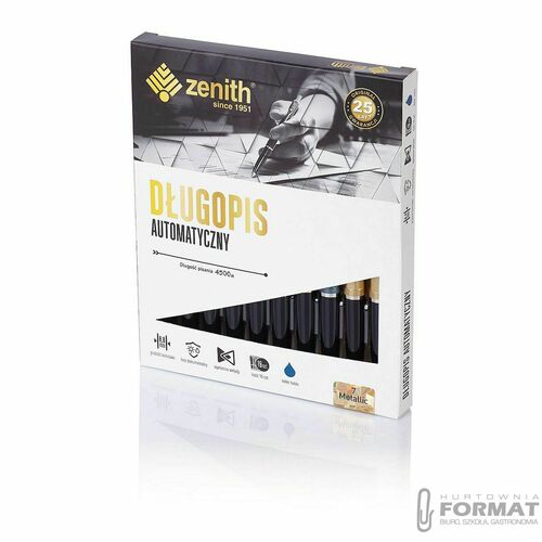 Długopis Zenith 4 Zenith 7 metalic niebieski 0,8mm (4071090) 5