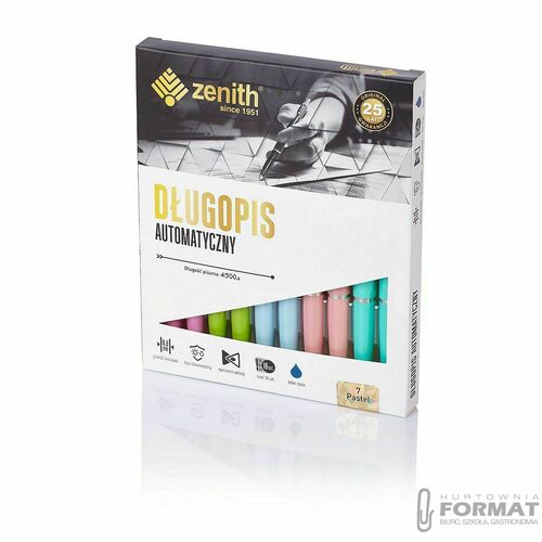 Długopis Zenith pastelowy niebieski 0,8mm 6