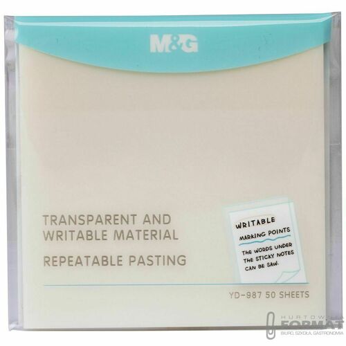 M&G Karteczki samoprzylepne transparentne 76x76mm 3
