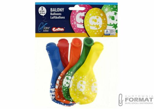 Balony Premium cyfra "9" 12" 5 szt. 3