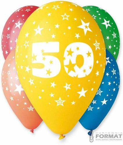 Balony Premium "50" 12" 5 szt. 2