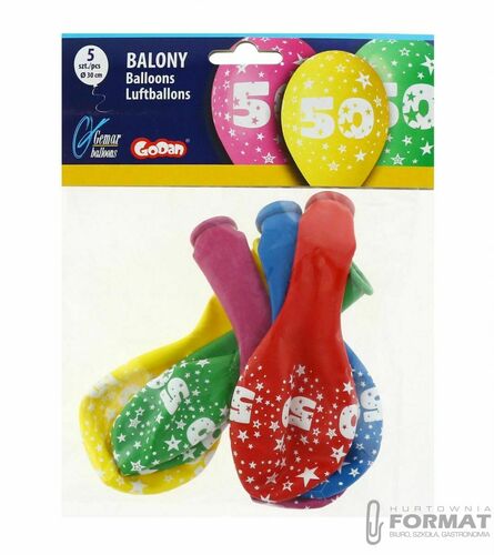 Balony Premium "50" 12" 5 szt. 3