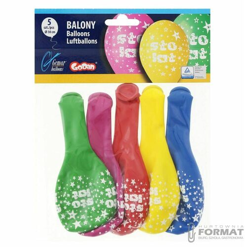 Balony Premium "Sto Lat", 12" / 5 szt. 2