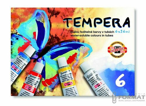 Farba tempera Koh-I-Noor kolor: mix 16ml 6 kolor. 2