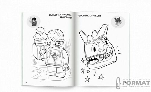 Książeczka Kolorowanka z naklejkami LEGO JURASSIC 3