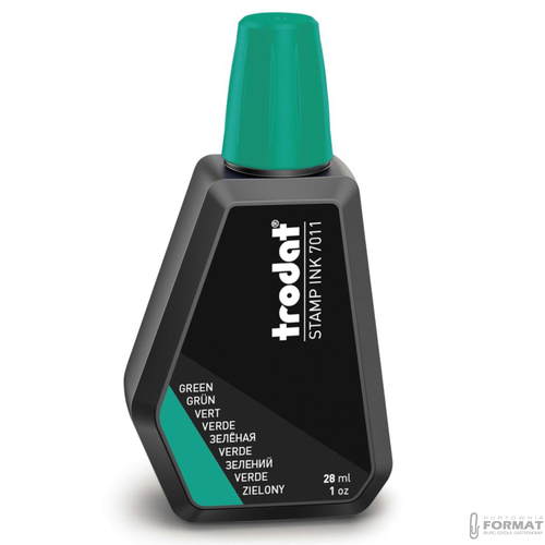 TUSZ DO PIECZĄTEK I STEMPLI TRODAT 28ML ZIELONY INK 7011 2