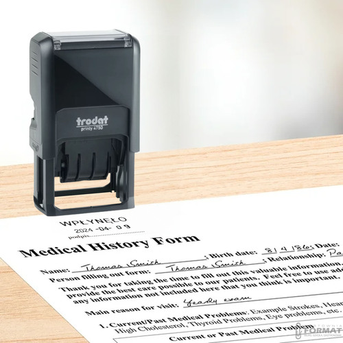 DATOWNIK TRODAT 4750 CYFRA DATA TWÓJ TEKST CZARNY ISO 5