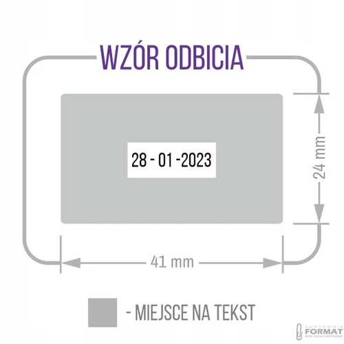 DATOWNIK TRODAT 4750 CYFRA DATA TWÓJ TEKST CZARNY ISO 10