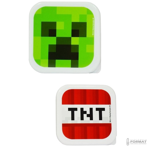 2x POJEMNIK ŚNIADANIÓWKA MINECRAFT - CREEPER & TNT 2