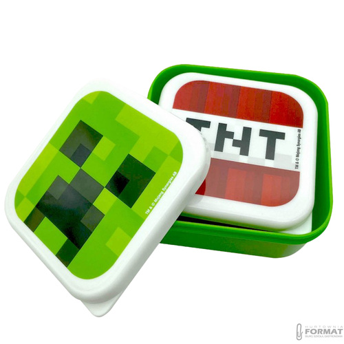 2x POJEMNIK ŚNIADANIÓWKA MINECRAFT - CREEPER & TNT 5
