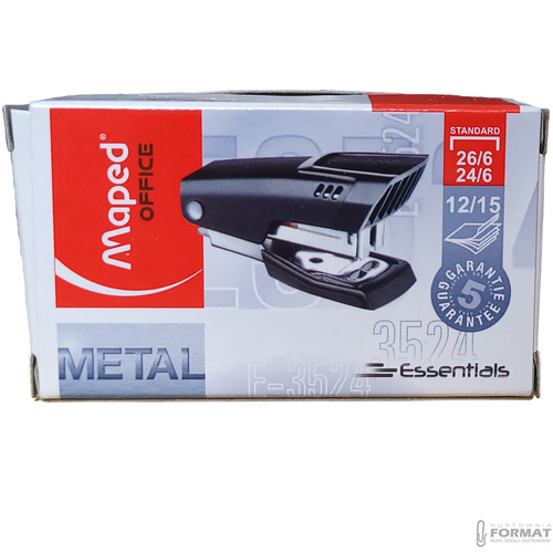 MINI ZSZYWACZ BIUROWY E-3524 METAL ESSENTIALS 24/6 ORAZ 26/6 MAPPED OFFICE 9