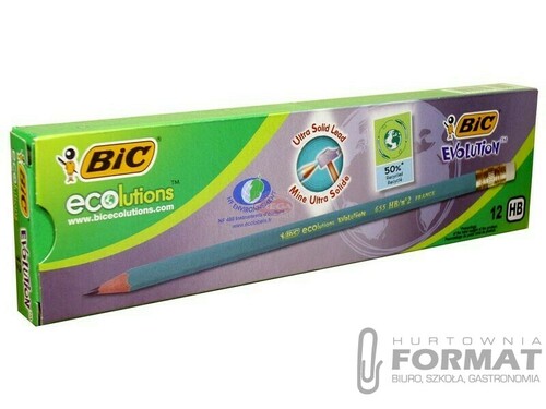 OŁÓWEK BIC CONTE Z GUMKĄ 8