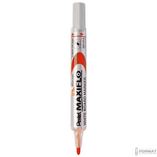 MARKER SUCHOŚCIERALNY PENTEL MAXIFLO CZERWONY MWL5S-B DO BIAŁYCH TABLIC 10