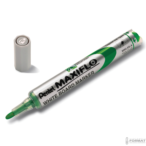 MARKER SUCHOŚCIERALNY PENTEL MAXIFLO ZIELONY MWL5S-D DO BIAŁYCH TABLIC 9
