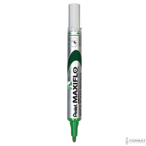 MARKER SUCHOŚCIERALNY PENTEL MAXIFLO ZIELONY MWL5S-D DO BIAŁYCH TABLIC 10