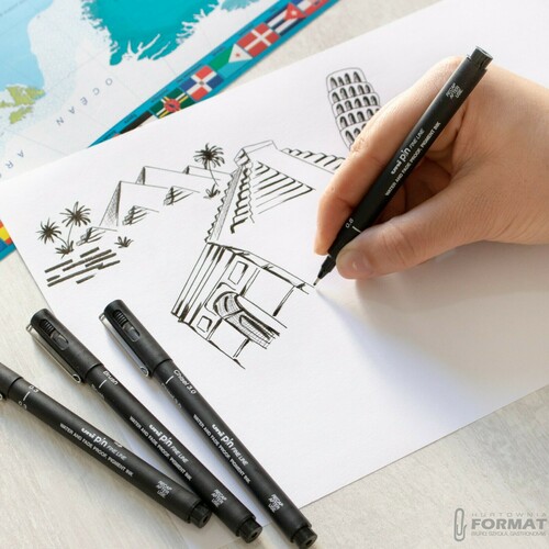 POSCA ZESTAW 8szt PC-5M KARTONIK Z TOREBKĄ PIN-200 + CIENKOPISY Manga Shojo 11