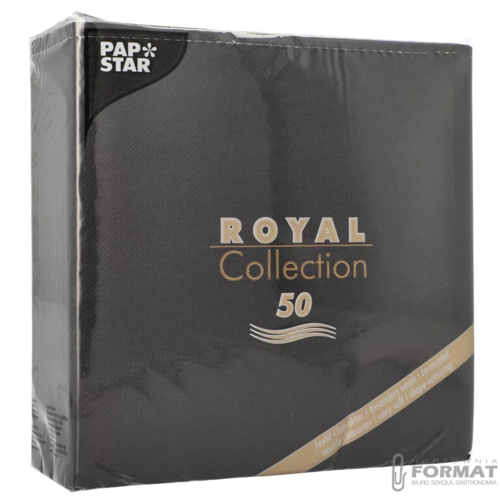 Serwetki 40 x 40 cm Royal 50sztuk Czarne 5