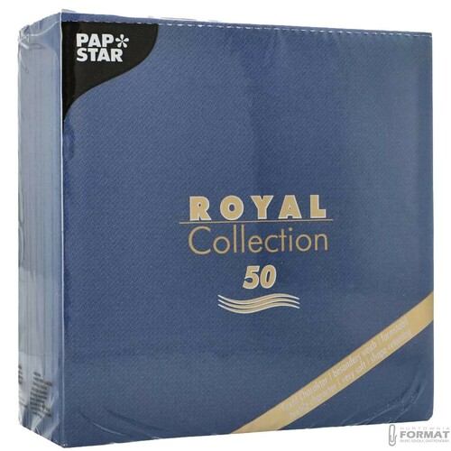 Serwetki 40 x 40 cm Royal 50sztuk Niebieski ciemny 5