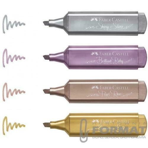 Zakreślacz Faber-Castell metaliczny Różowy 7