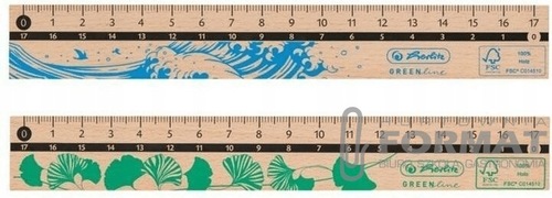 Herlitz Linijka drewniana Greenline 17 cm 2
